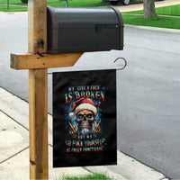 Skull Santa Claus Garden Flag My Give A Fuck Is Broken My Go Fuck Yourself - Wonder Print Shop