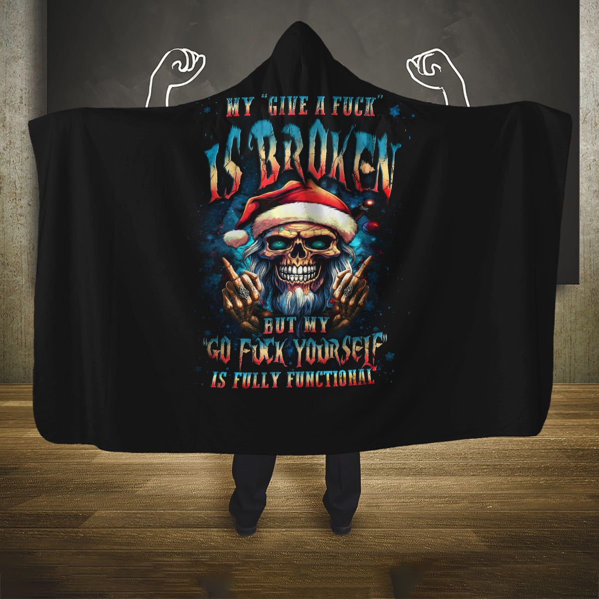 skull-santa-claus-hooded-blanket-my-give-a-fuck-is-broken-my-go-fuck-yourself
