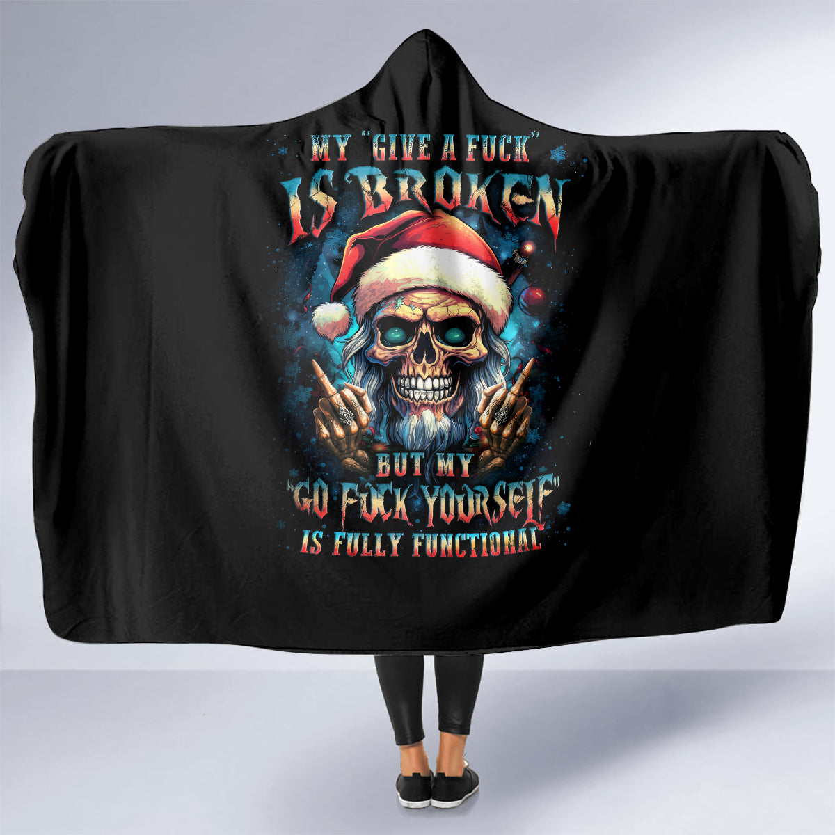 skull-santa-claus-hooded-blanket-my-give-a-fuck-is-broken-my-go-fuck-yourself