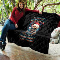 Skull Santa Claus Quilt My Give A Fuck Is Broken My Go Fuck Yourself - Wonder Print Shop
