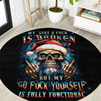 skull-santa-claus-round-carpet-my-give-a-fuck-is-broken-my-go-fuck-yourself