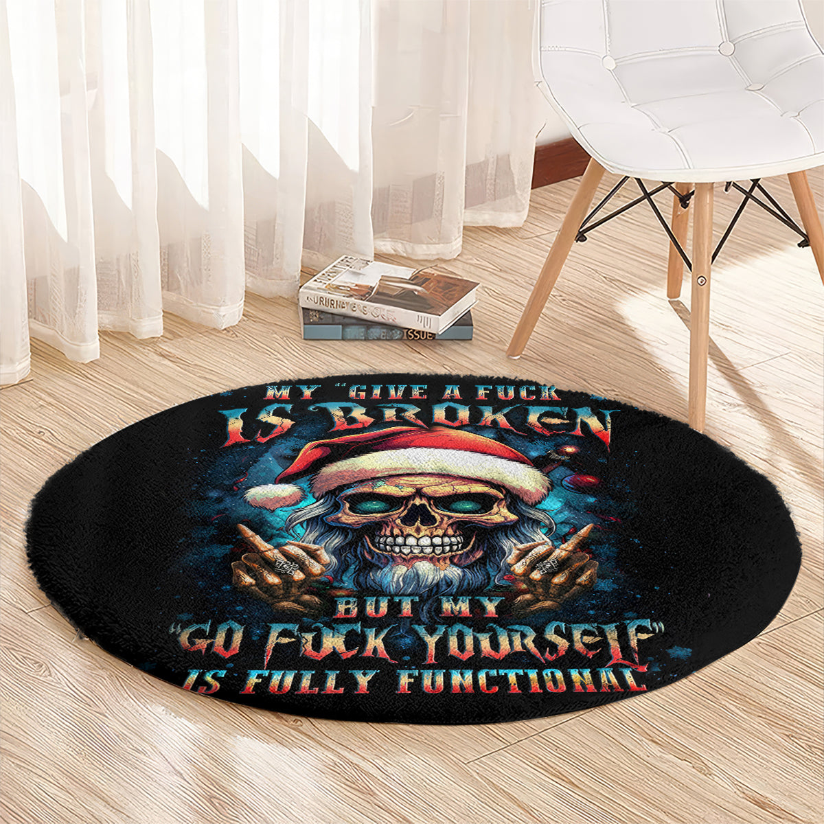 skull-santa-claus-round-carpet-my-give-a-fuck-is-broken-my-go-fuck-yourself