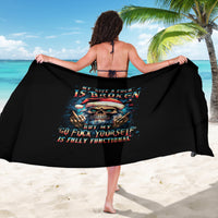 Skull Santa Claus Sarong My Give A Fuck Is Broken My Go Fuck Yourself - Wonder Print Shop