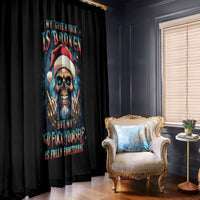 Skull Santa Claus Window Curtain My Give A Fuck Is Broken My Go Fuck Yourself - Wonder Print Shop
