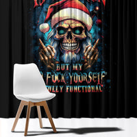 Skull Santa Claus Window Curtain My Give A Fuck Is Broken My Go Fuck Yourself - Wonder Print Shop