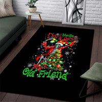 Skeleton Santa Claus Area Rug Hello Darkness My Old Friend - Wonder Print Shop