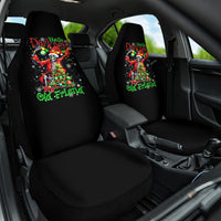 Skeleton Santa Claus Car Seat Cover Hello Darkness My Old Friend - Wonder Print Shop