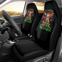 Skeleton Santa Claus Car Seat Cover Hello Darkness My Old Friend - Wonder Print Shop