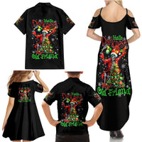 Skeleton Santa Claus Family Matching Summer Maxi Dress and Hawaiian Shirt Hello Darkness My Old Friend - Wonder Print Shop