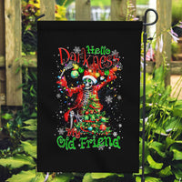 Skeleton Santa Claus Garden Flag Hello Darkness My Old Friend - Wonder Print Shop