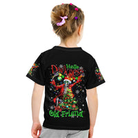 Skeleton Santa Claus Kid T Shirt Hello Darkness My Old Friend - Wonder Print Shop
