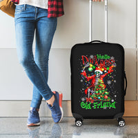 Skeleton Santa Claus Luggage Cover Hello Darkness My Old Friend - Wonder Print Shop