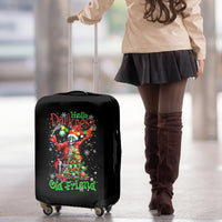 Skeleton Santa Claus Luggage Cover Hello Darkness My Old Friend - Wonder Print Shop
