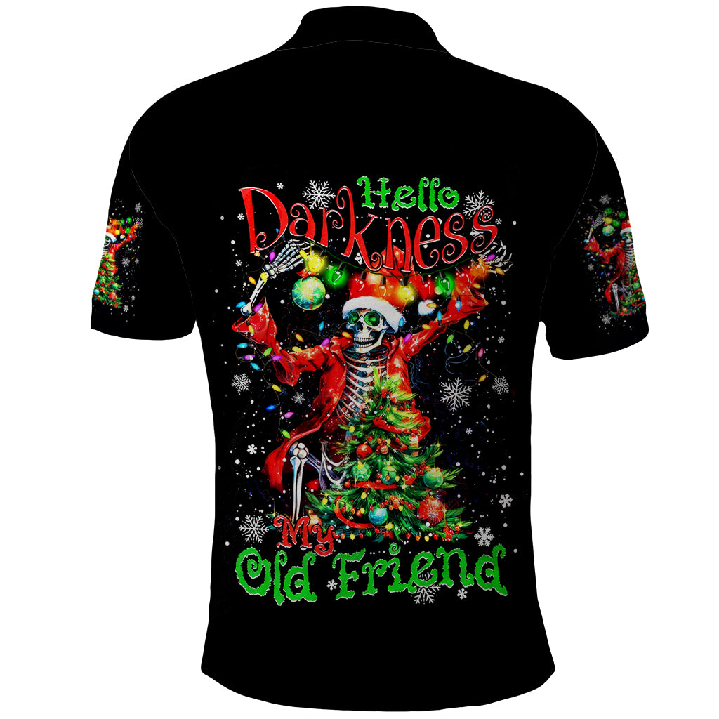 Skeleton Santa Claus Polo Shirt Hello Darkness My Old Friend - Wonder Print Shop