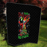 Skeleton Santa Claus Quilt Hello Darkness My Old Friend - Wonder Print Shop