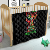 Skeleton Santa Claus Quilt Hello Darkness My Old Friend - Wonder Print Shop