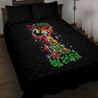 Skeleton Santa Claus Quilt Bed Set Hello Darkness My Old Friend - Wonder Print Shop