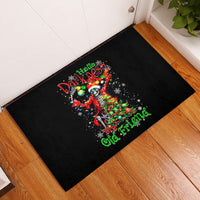 Skeleton Santa Claus Rubber Doormat Hello Darkness My Old Friend - Wonder Print Shop