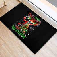 Skeleton Santa Claus Rubber Doormat Hello Darkness My Old Friend - Wonder Print Shop