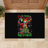 Skeleton Santa Claus Rubber Doormat Hello Darkness My Old Friend - Wonder Print Shop