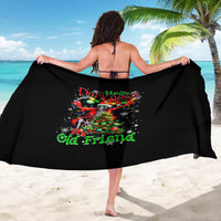 Skeleton Santa Claus Sarong Hello Darkness My Old Friend - Wonder Print Shop