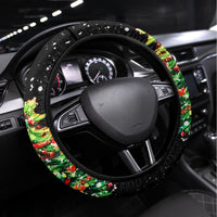 Skeleton Santa Claus Steering Wheel Cover Hello Darkness My Old Friend - Wonder Print Shop