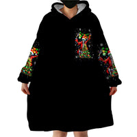 Skeleton Santa Claus Wearable Blanket Hoodie Hello Darkness My Old Friend - Wonder Print Shop