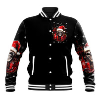 Skull Santa Claus Baseball Jacket Hello Darkness My Old Friend - Wonder Print Shop