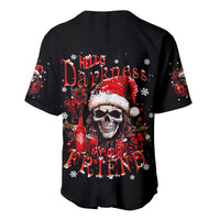 Skull Santa Claus Baseball Jersey Hello Darkness My Old Friend - Wonder Print Shop