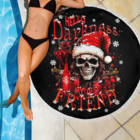 Skull Santa Claus Beach Blanket Hello Darkness My Old Friend - Wonder Print Shop