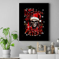 Skull Santa Claus Canvas Wall Art Hello Darkness My Old Friend - Wonder Print Shop