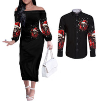 skull-santa-claus-couples-matching-off-the-shoulder-long-sleeve-dress-and-long-sleeve-button-shirt-hello-darkness-my-old-friend
