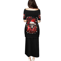 Skull Santa Claus Family Matching Puletasi Dress and Hawaiian Shirt Hello Darkness My Old Friend - Wonder Print Shop