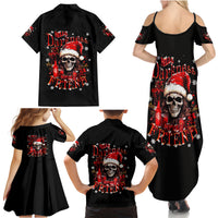 Skull Santa Claus Family Matching Summer Maxi Dress and Hawaiian Shirt Hello Darkness My Old Friend - Wonder Print Shop