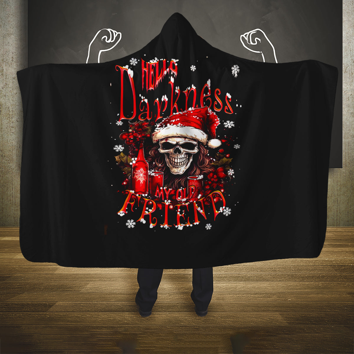 skull-santa-claus-hooded-blanket-hello-darkness-my-old-friend