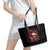 Skull Santa Claus Leather Tote Bag Hello Darkness My Old Friend - Wonder Print Shop