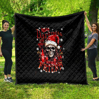 Skull Santa Claus Quilt Hello Darkness My Old Friend - Wonder Print Shop