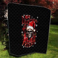 Skull Santa Claus Quilt Hello Darkness My Old Friend - Wonder Print Shop