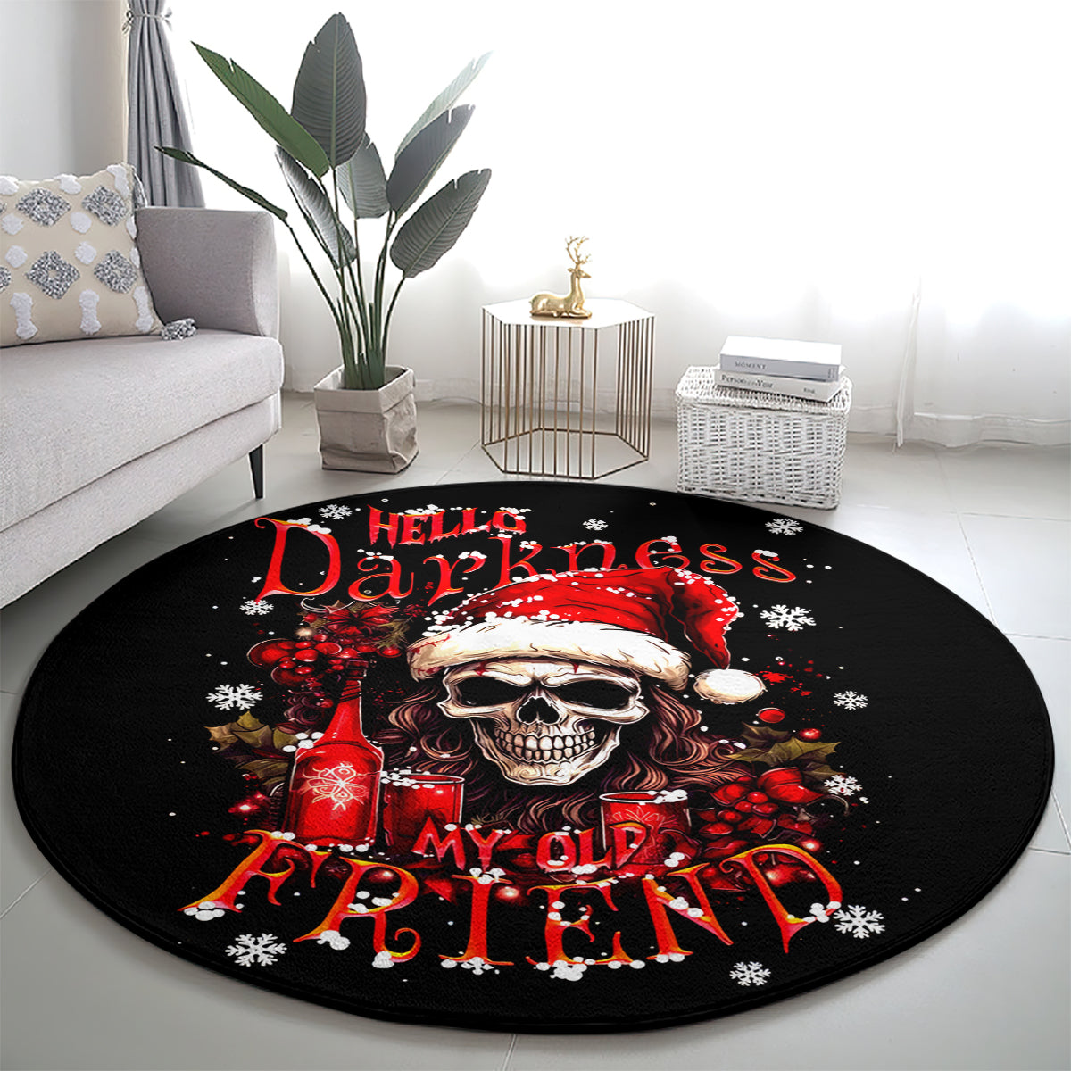 skull-santa-claus-round-carpet-hello-darkness-my-old-friend