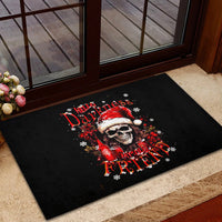 Skull Santa Claus Rubber Doormat Hello Darkness My Old Friend - Wonder Print Shop