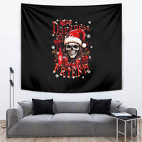 Skull Santa Claus Tapestry Hello Darkness My Old Friend - Wonder Print Shop