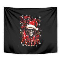Skull Santa Claus Tapestry Hello Darkness My Old Friend - Wonder Print Shop