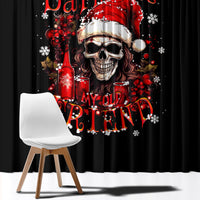 Skull Santa Claus Window Curtain Hello Darkness My Old Friend - Wonder Print Shop