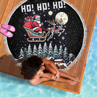 Skeleton Santa Claus Beach Blanket Santa Is Coming Ho Ho Ho - Wonder Print Shop