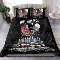 Skeleton Santa Claus Bedding Set Santa Is Coming Ho Ho Ho - Wonder Print Shop