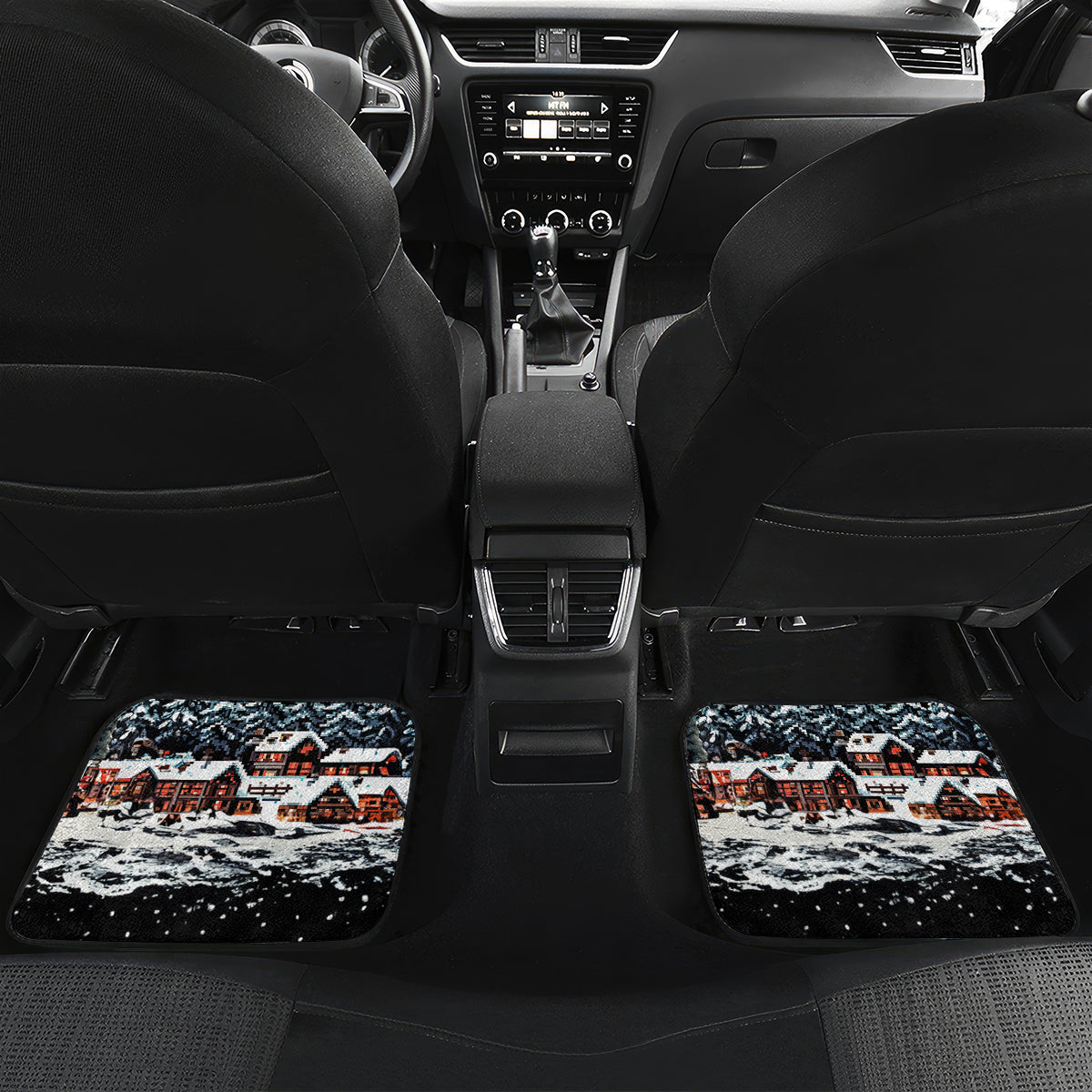 Skeleton Santa Claus Car Mats Santa Is Coming Ho Ho Ho - Wonder Print Shop