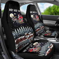 Skeleton Santa Claus Car Seat Cover Santa Is Coming Ho Ho Ho - Wonder Print Shop