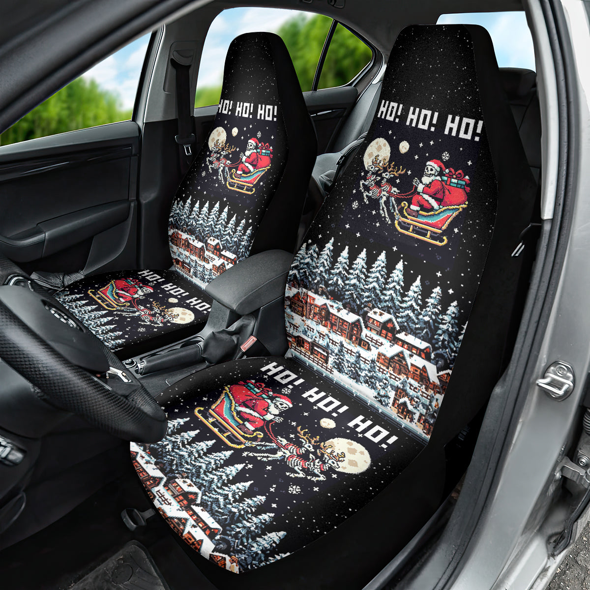 Skeleton Santa Claus Car Seat Cover Santa Is Coming Ho Ho Ho - Wonder Print Shop