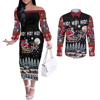 skeleton-santa-claus-couples-matching-off-the-shoulder-long-sleeve-dress-and-long-sleeve-button-shirt-santa-is-coming-ho-ho-ho