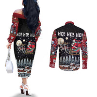 skeleton-santa-claus-couples-matching-off-the-shoulder-long-sleeve-dress-and-long-sleeve-button-shirt-santa-is-coming-ho-ho-ho
